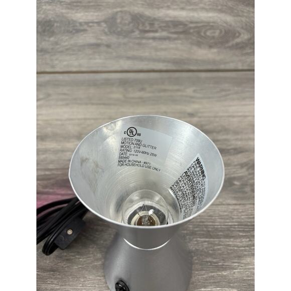 Lava Lamp 14.5” Motion & Glitter Cool Blue Liquid / Magenta Lava Model 2118 - Picture 6 of 7